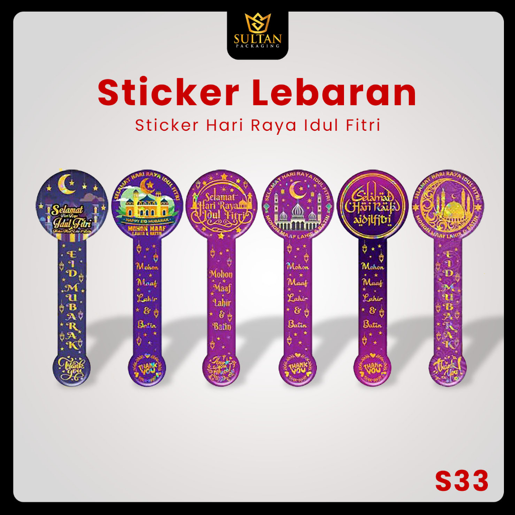 Jual Sticker Sticker Lebaran Sticker Idul Fitri Isi Pcs S