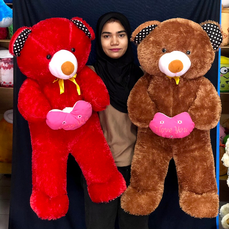 Jual Boneka Beruang pita xl teddy bear love Besar SNI Boneka Teddy Bear