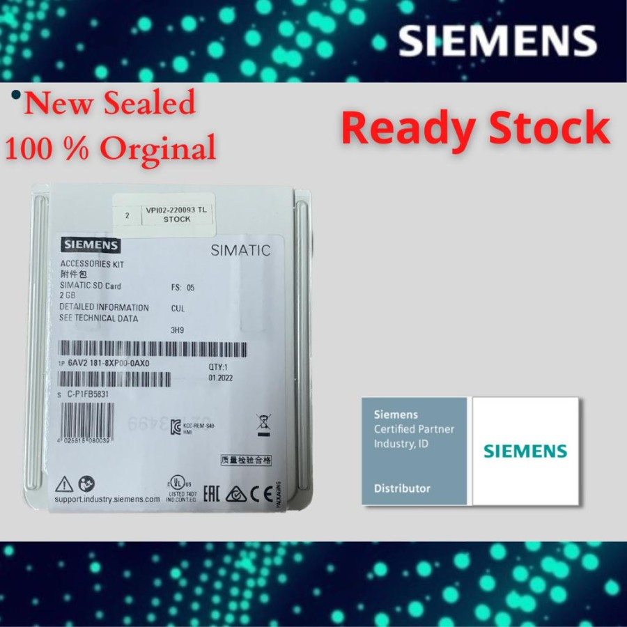 Siemens SIMATIC HMI Memory Card 2GB | E:02 | 6AV2181-8XP00-0AX0 | WM