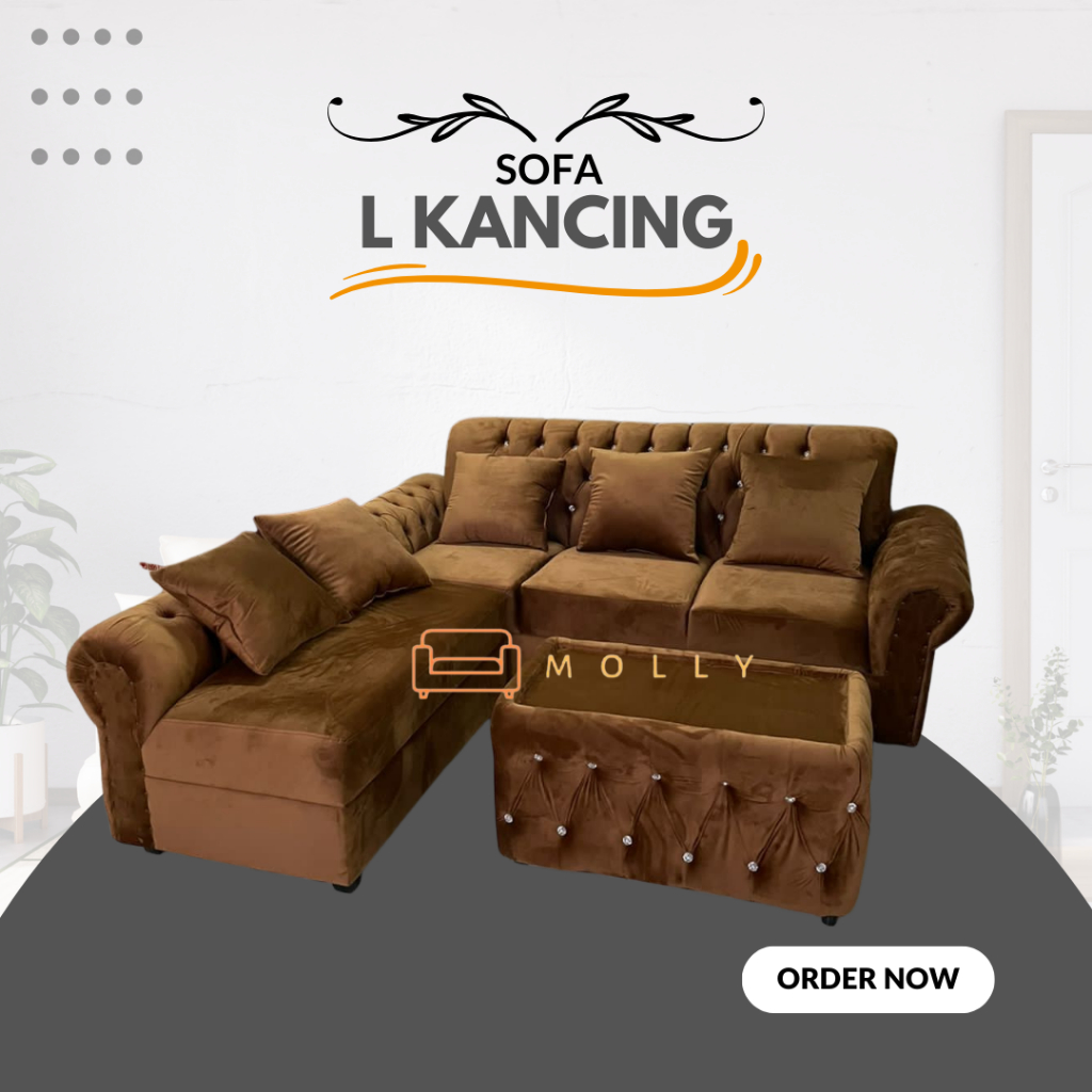Jual SOFA L KANCING MINIMALIS / SOFA CUSTOM Shopee Indonesia