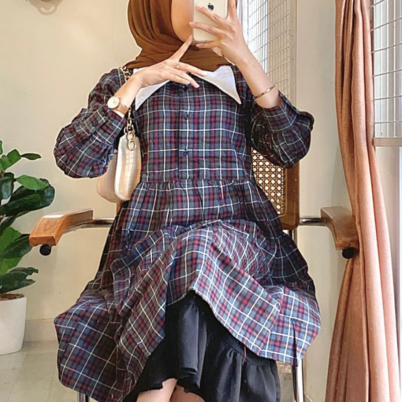 Jual Maydee Kesya Midi Series Tunik Flanel Shopee Indonesia