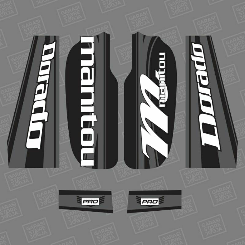 Custom Manitou Decal Set – 10 Vinyl Stickers, UV Resistant, For MTB Forks, Shocks & Frames (Choose Colors) 1 thumbnail image