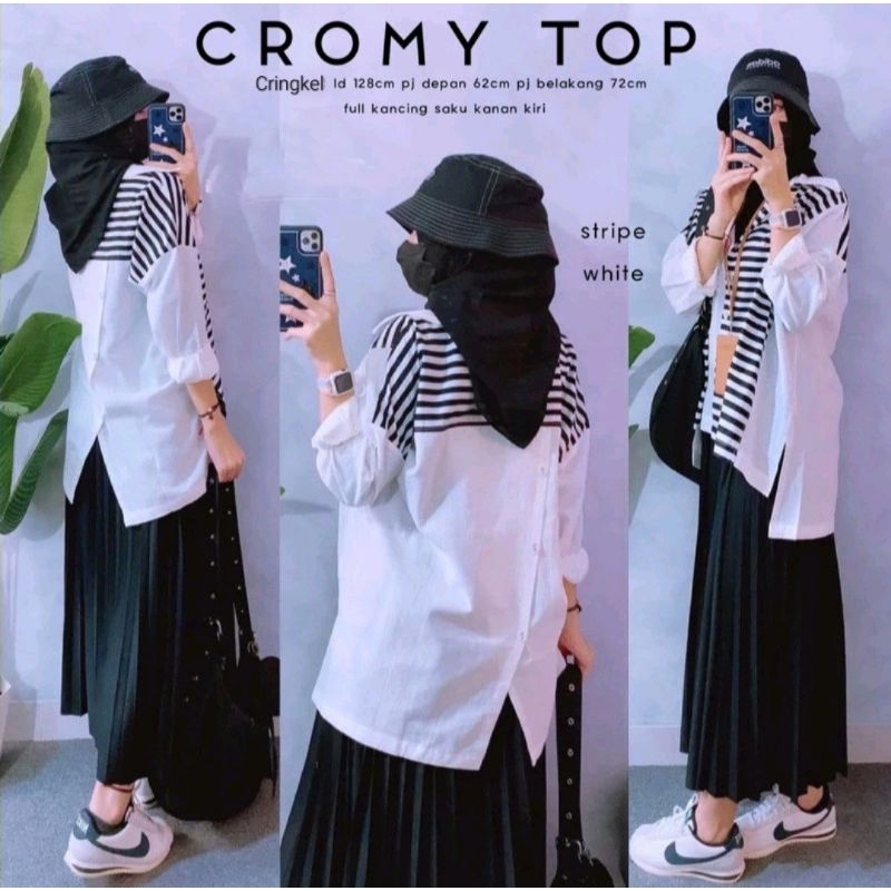 Jual CROMY TOP / KEMEJA WANITA / BLOUSE MANITA / KEMEJA KANTOR / KEMEJA ...