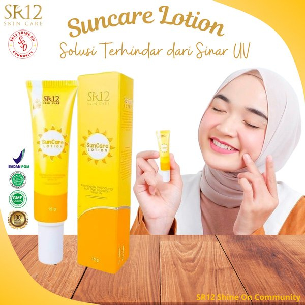Jual SR12 SUNCARE LOTION PELINDUNG WAJAH DARI SINAR MATAHARI PELEMBAB DENGAN SPF 25 +++ BPOM