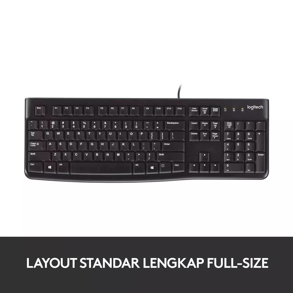 Jual EL Keyboard Logitech K120 Black ORIGINAL | Shopee Indonesia