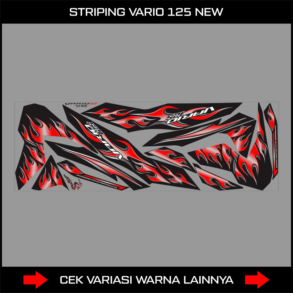 Jual Stiker Striping Honda 125 Baru 2022 2024 Motip Api Sticker