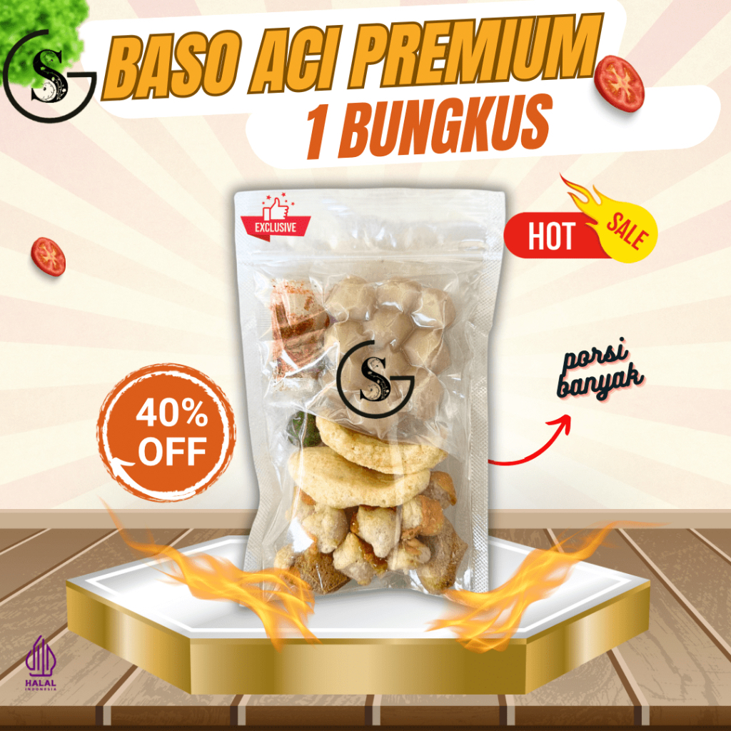 Jual 1 Pcs Baso Aci Premium Komplit Lebih Lengkap Pedas Kuah Shopee