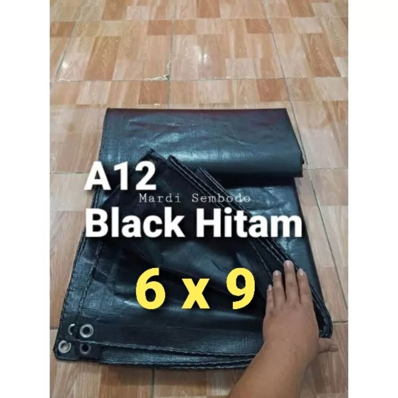 Jual Terpaulin Terpal 6x9 meter tipe tebal A12 Hitam korea original ...