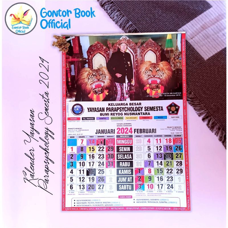 Jual Kalender 2024 Kalender Jawa 2024 Yayasan Parapsychology Semesta