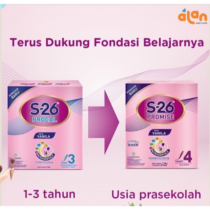 Jual Alan Baby Kids - S-26 PROCAL/PROMISE (400gr/700gr/1,4kg) Tahap 3 ...