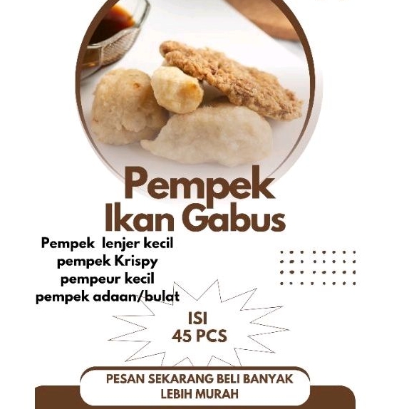 Jual Pempek Ikan Gabus Isi 45pcs Shopee Indonesia