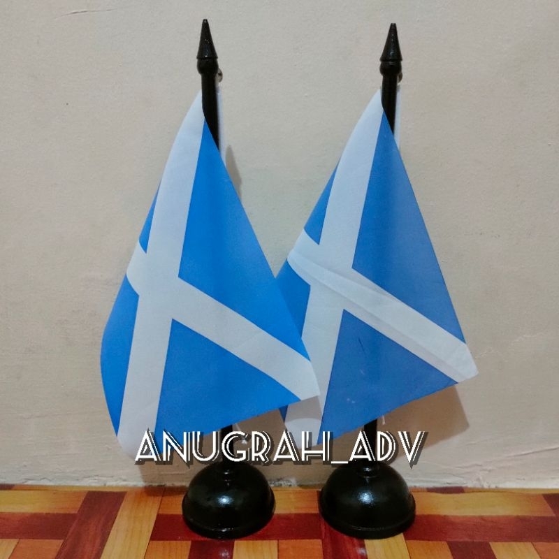 Jual Tiang Kayu Bendera Meja Skotlandia Shopee Indonesia