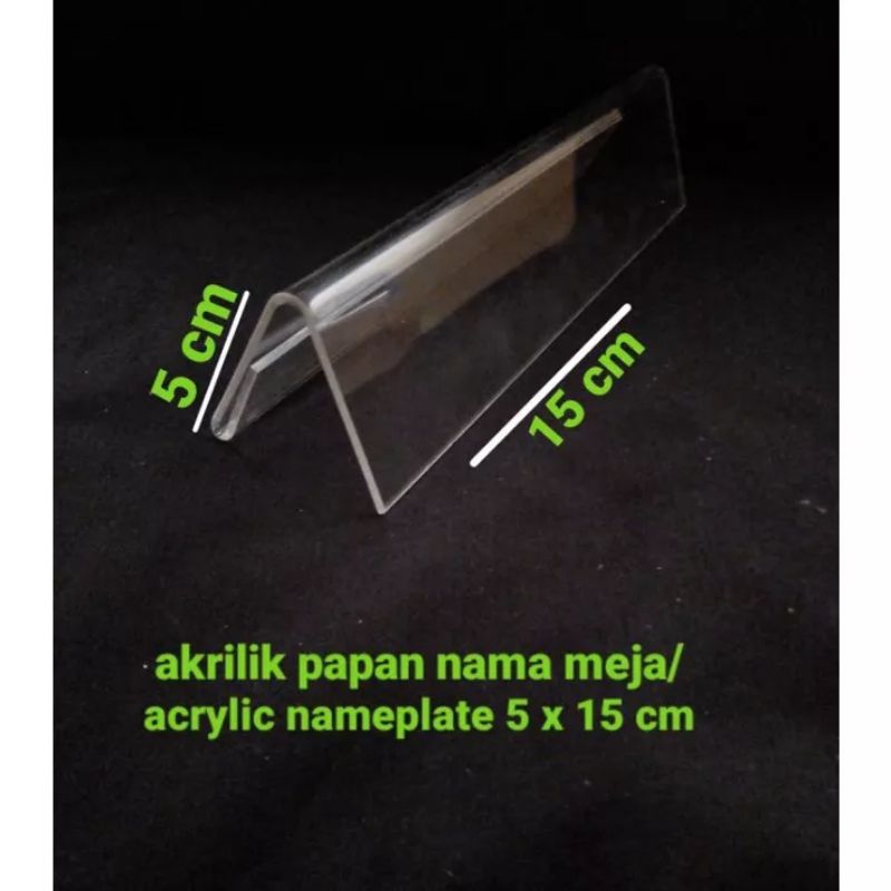 Jual Papan Nama Meja X Cm Akrilik Sisi Acrylic Name Plate Tag Acrylic Shopee Indonesia