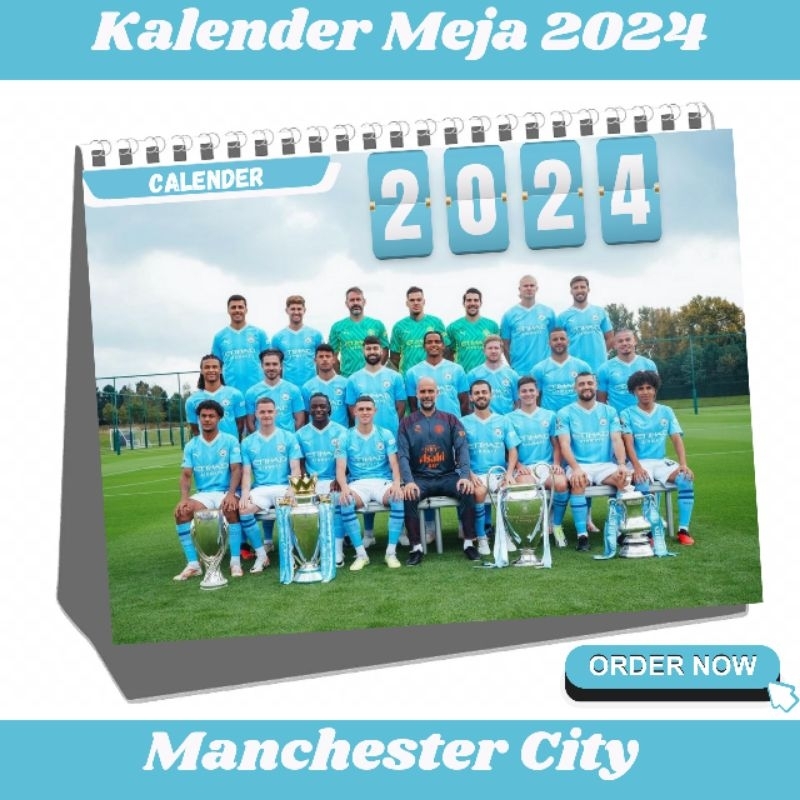 Jual Kalender Meja 2024 Manchester City Shopee Indonesia