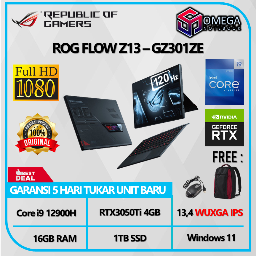 Jual Asus Rog Flow Z Gz Ze I H Gb Tb Ssd Rtx Ti Gb