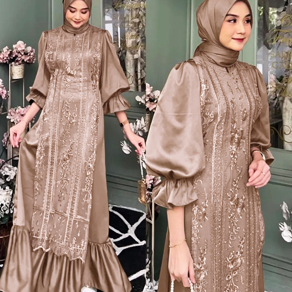 Jual 3 UKURAN MAXI DRESS SONYA KONDANGAN PREMIUM / GAMIS WANITA HIJAB