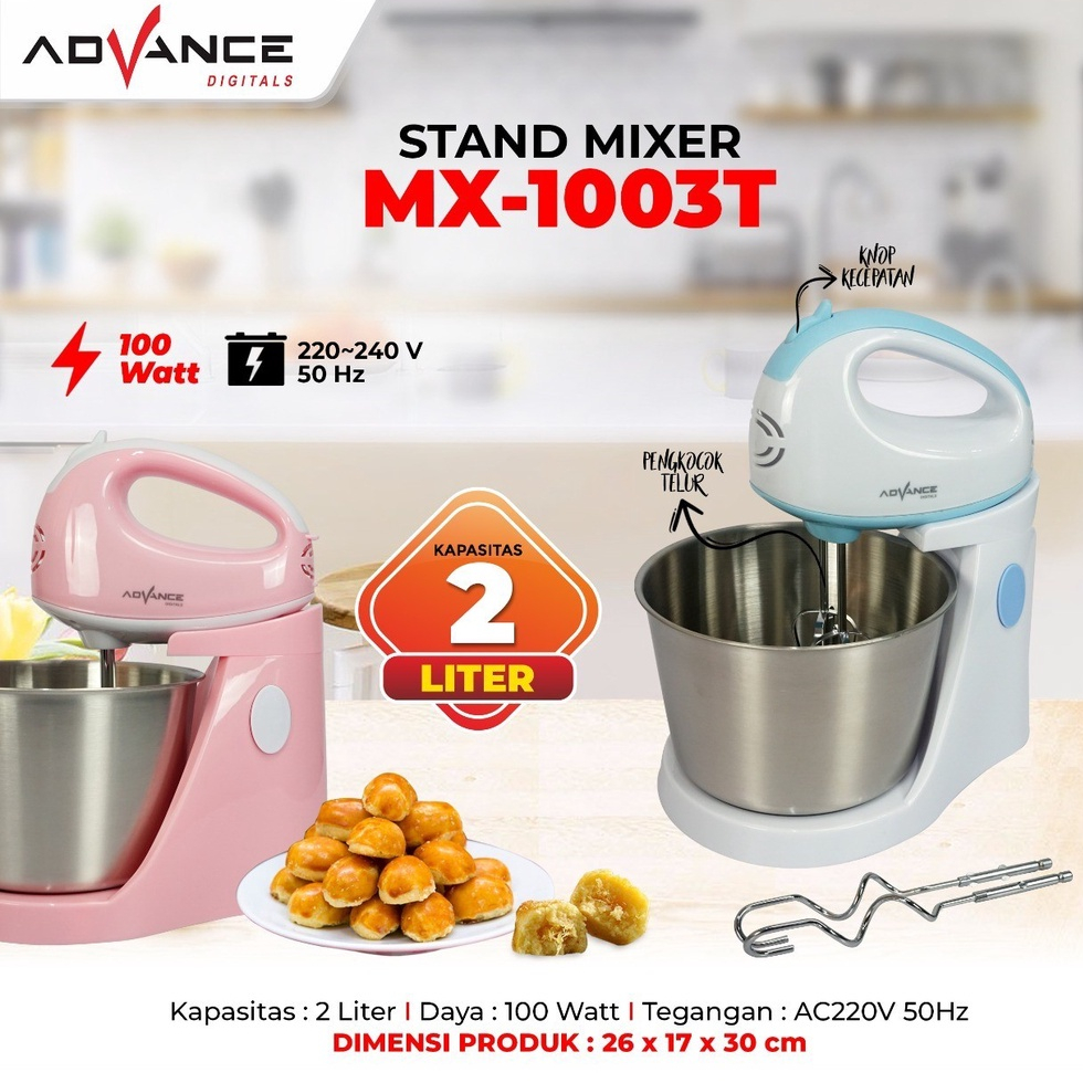 Jual [HOME MART] Stand Mixer Advance MX1003T / Mixer com Advance