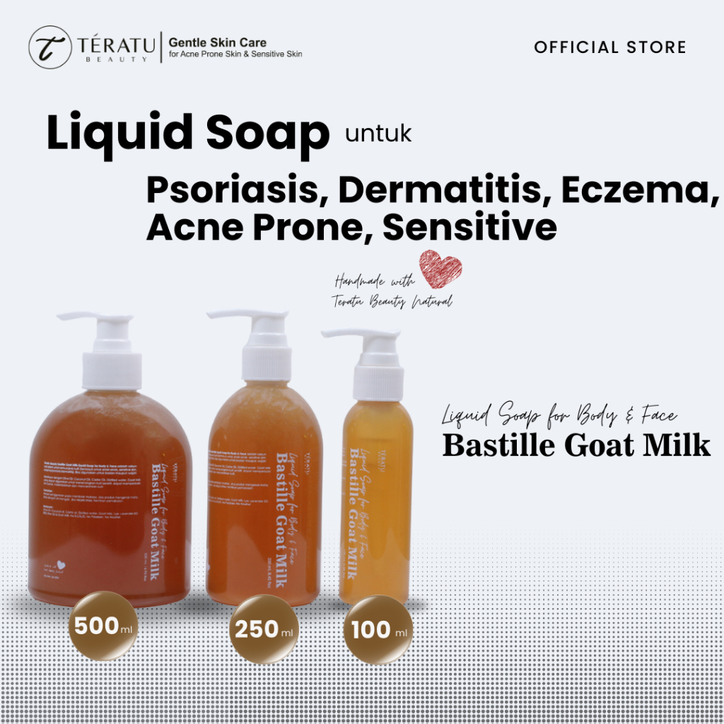 Jual Teratu Beauty Liquid Soap Bastille Series Untuk Psoriasis Dermatitis Eczema Acne Prone