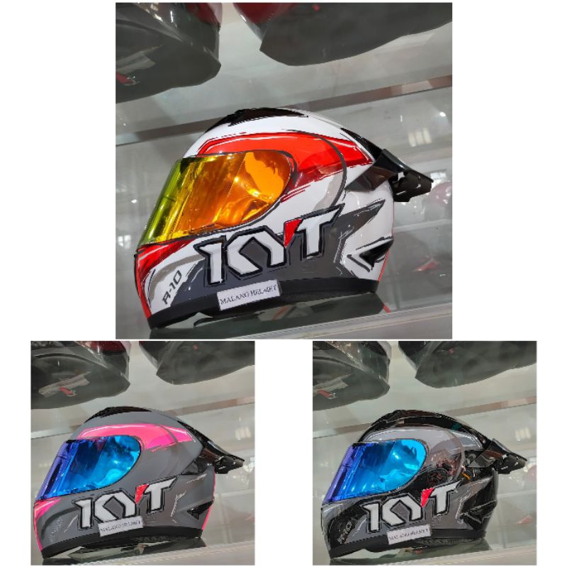 Helm Full Face KYT R10 Motif #6 Paket Ganteng