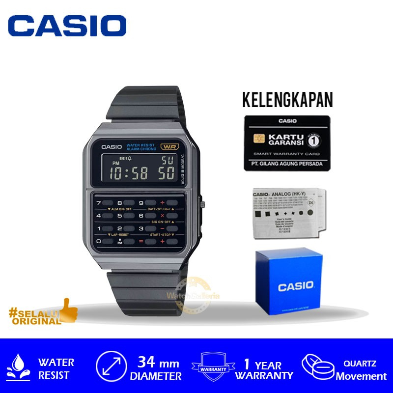 Jual Jam Tangan Casio Calculator CA500WEGG1BDF CA500WEGG Original