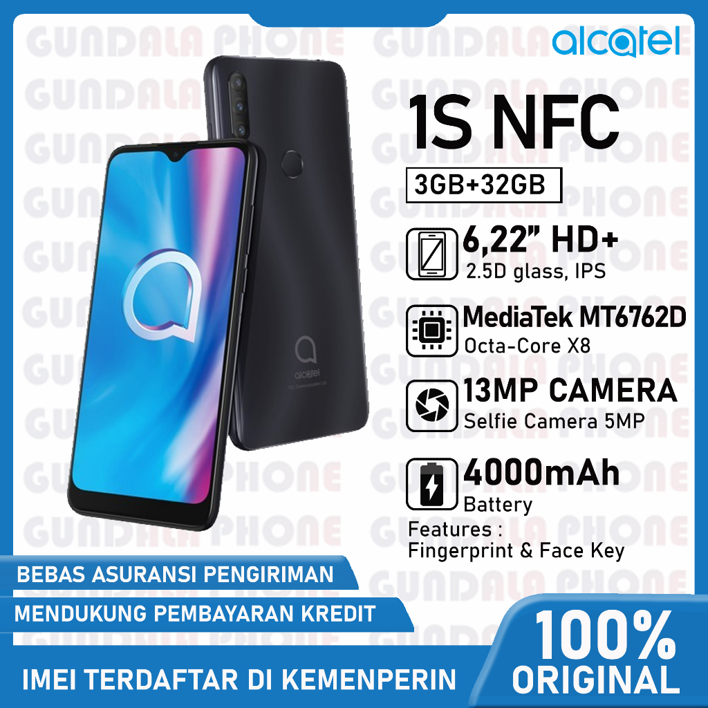 Jual Alcatel 1S 5028Y 3/32GB NFC Garansi resmi | Shopee Indonesia