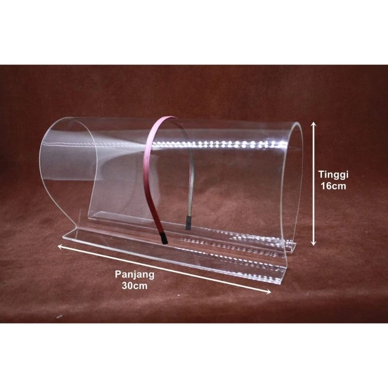 Jual Acrylic Display Bando 30 Cm Tempat Pajangan Bando Stand Akrilik ...