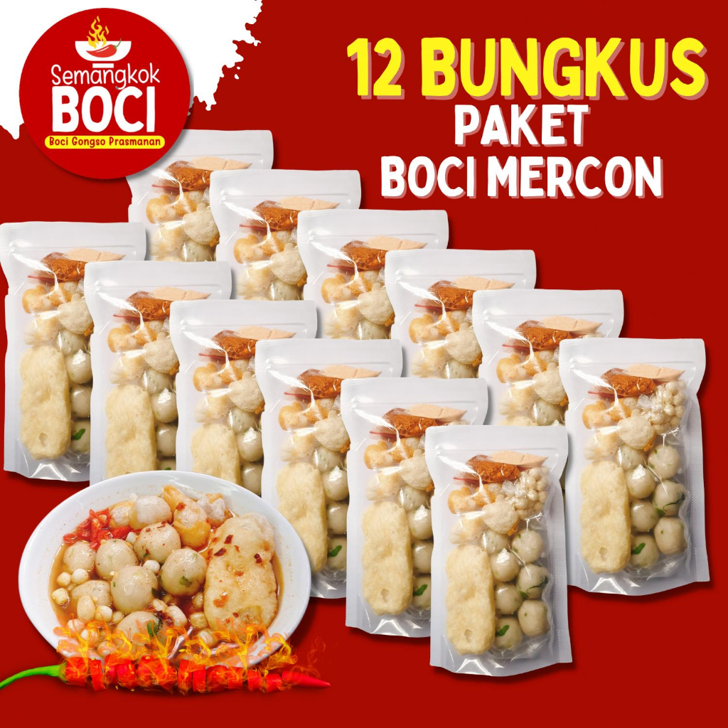 Jual 12 Bungkus Baso Aci Pedes Paket Cuan Semangkok Boci Makanan Pedas