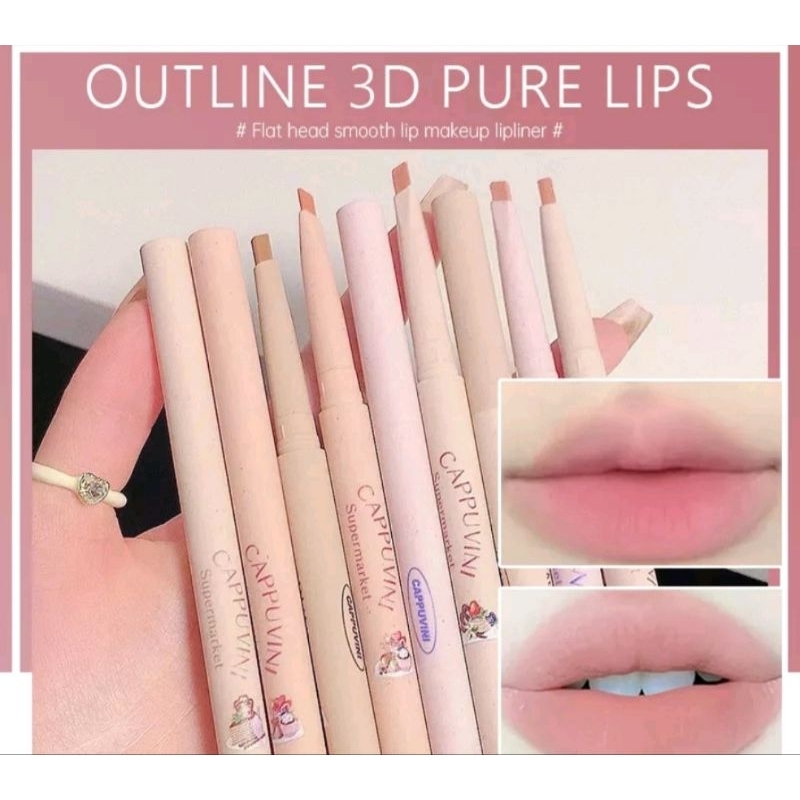 Jual Cappuvini Lip Liner Pencil Matte Lipstick Nude Color Lipstick