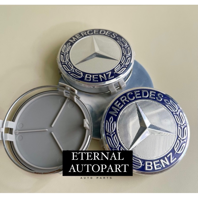 Jual Dop Velg Roda Emblem Mercedes Benz Mercy 75mm Classic Blue ...
