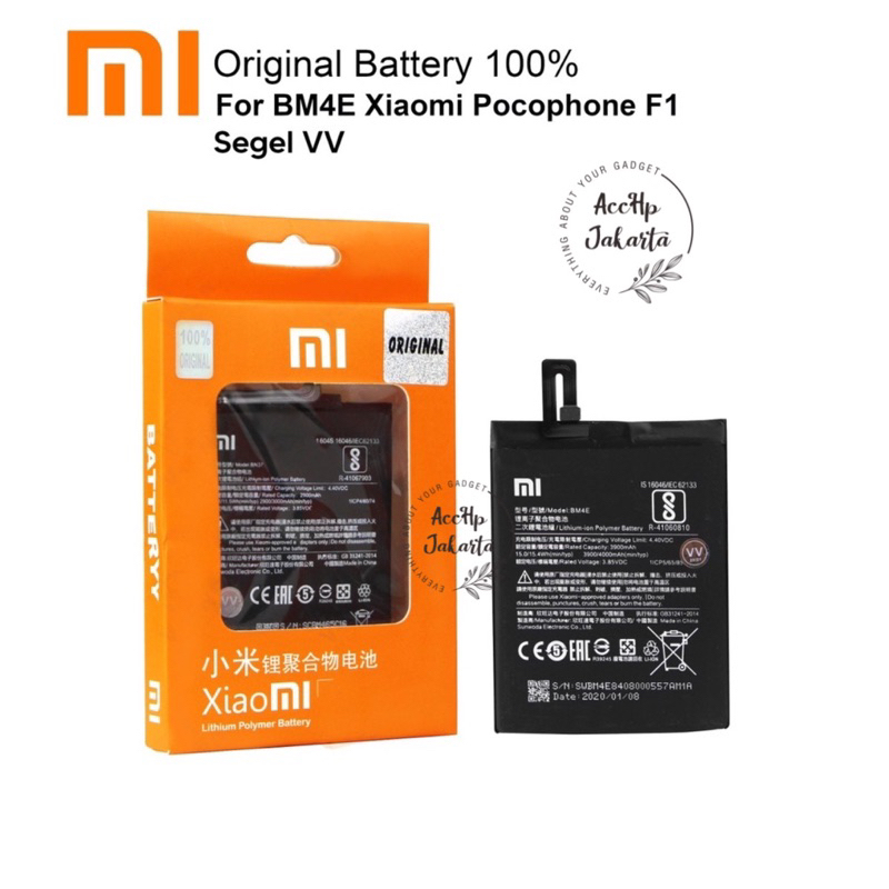 Jual Baterai Xiaomi Pocophone F1 Original 100 Bm4e Battery Original Bm 4e Pocophone Ori 7375