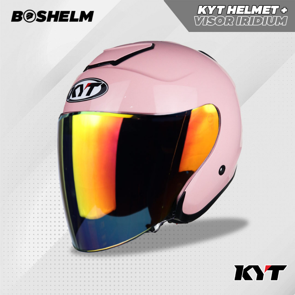 Jual Helm Kyt Kyoto Solid Light Peach Helm Half Face Sni Shopee Indonesia