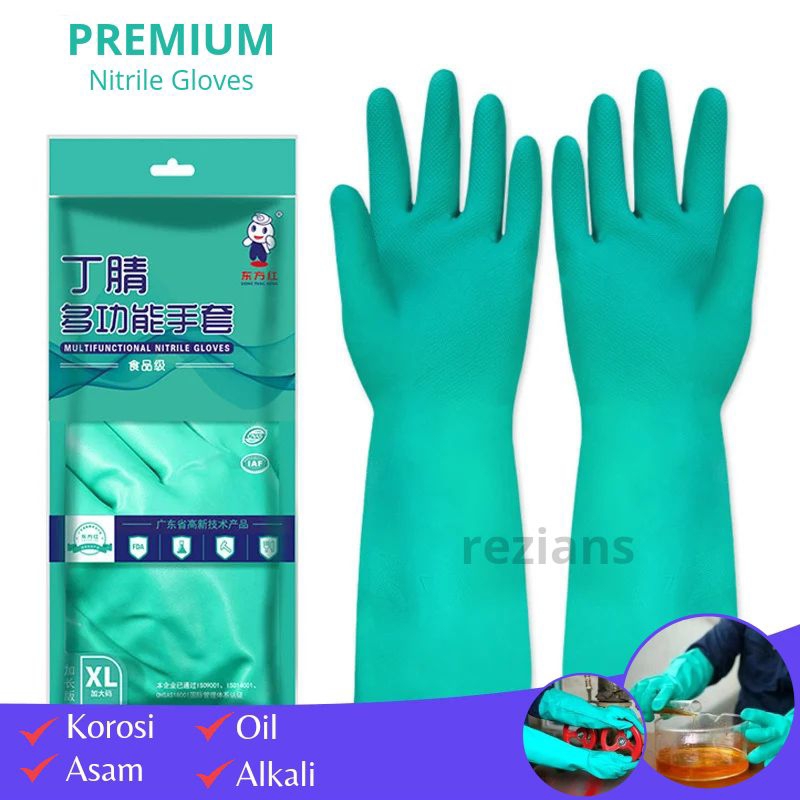 Jual Sarung Tangan Karet Kimia Nitrile Sarung Tangan Anti Korosi ...