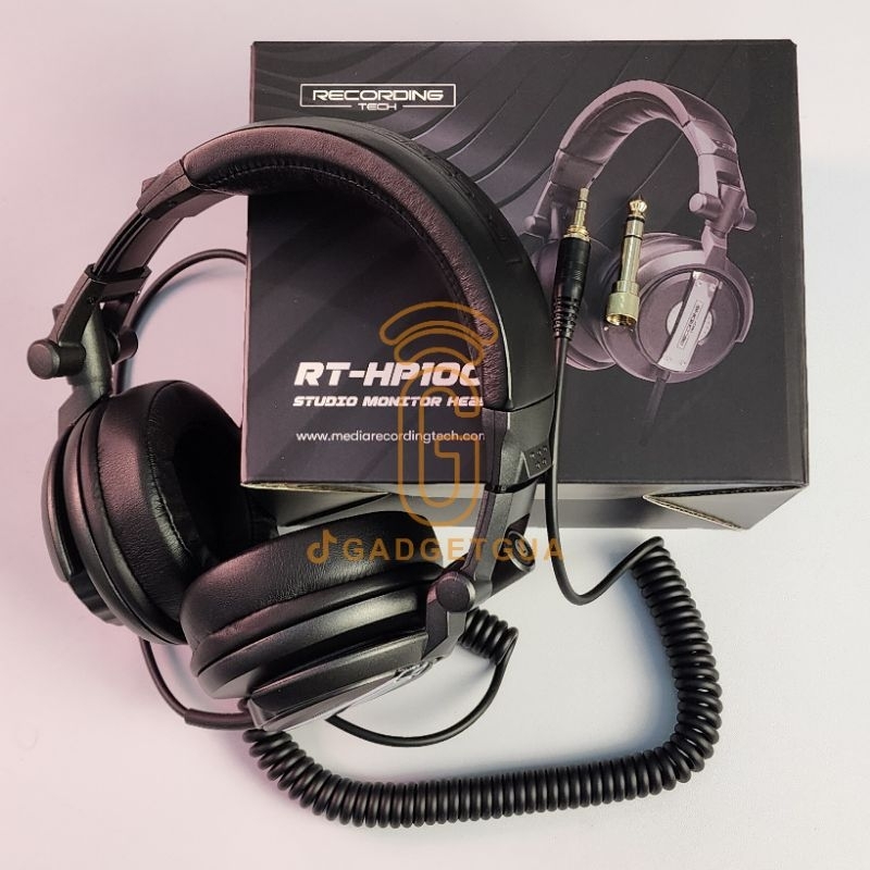 Jual Studio Monitoring Headphone Recording Tech RTHP100 (Flat Audio