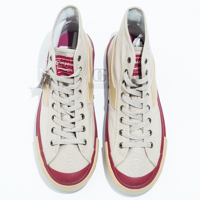 Jual Compass Gazelle Hi Wafer Maroon | Shopee Indonesia