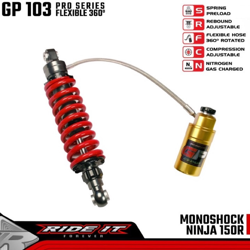 Jual Shock Ride It GP 103 Mtr Ninja 150 R | Shopee Indonesia