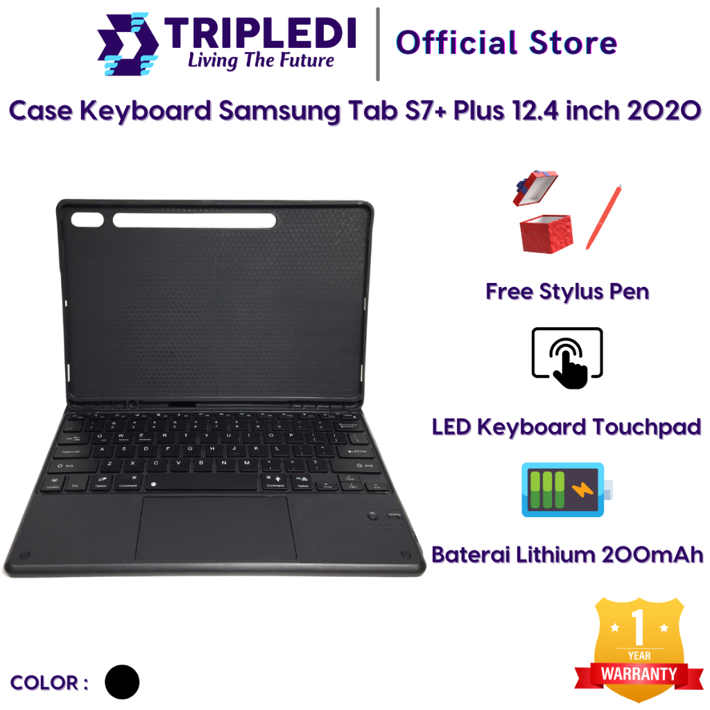 Jual TRIPLEDI Case Keyboard Samsung Galaxy Tab S7 Plus T970 T975