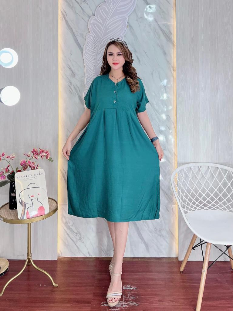 Jual BatikKM Daster Chibi Polos Rayon Premium Cantik Dress Batik Daun ...