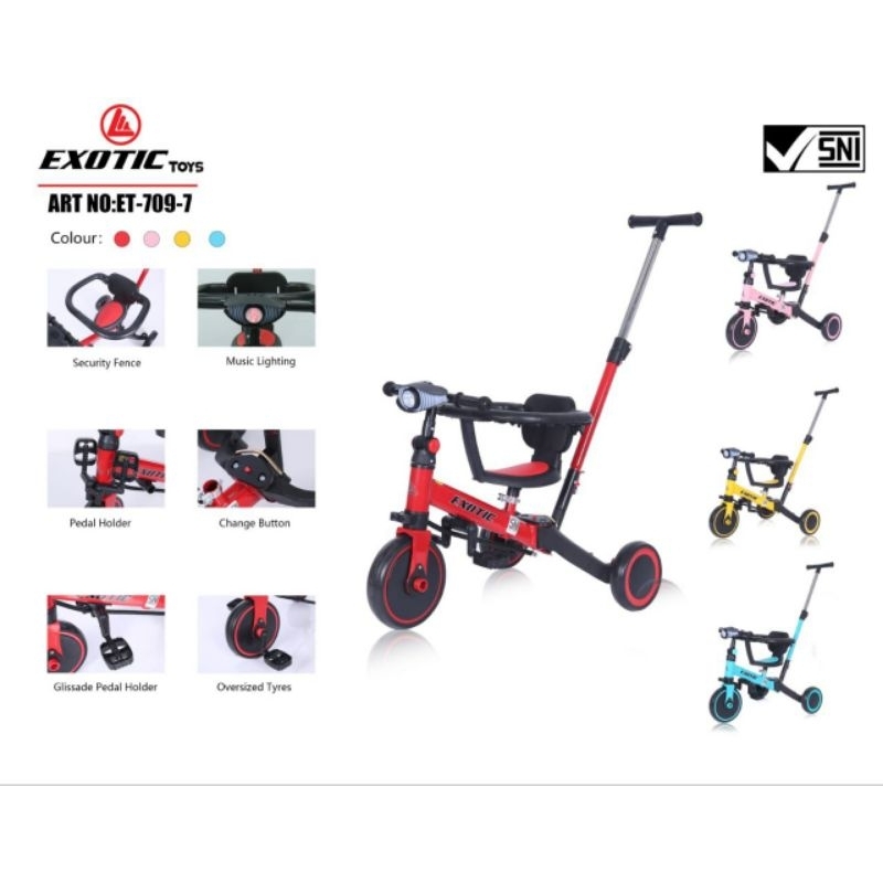Jual balance bike 6 in 1 exotic et7097 balance bike 3 in 1 Shopee