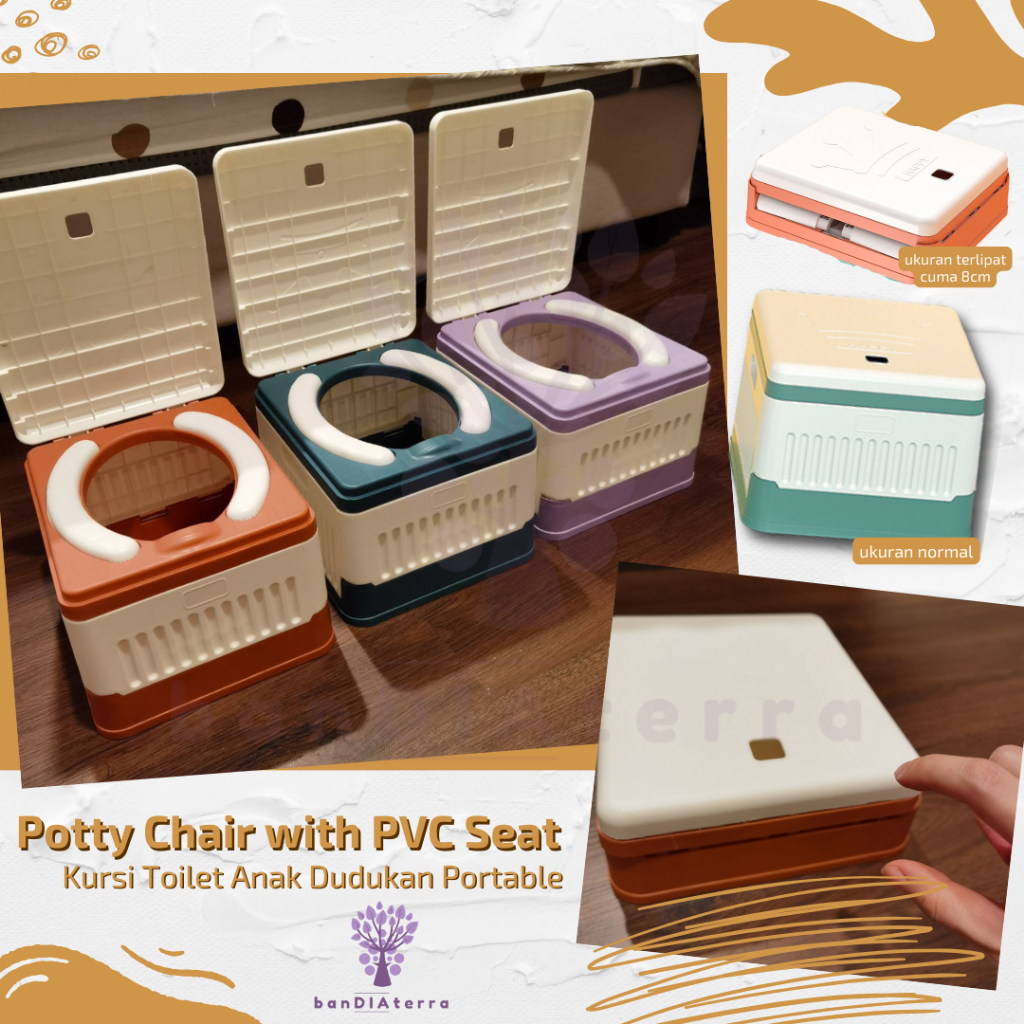 Jual Bandiaterra Kursi Toilet Duduk Portabel PVC untuk Anak Bisa ...