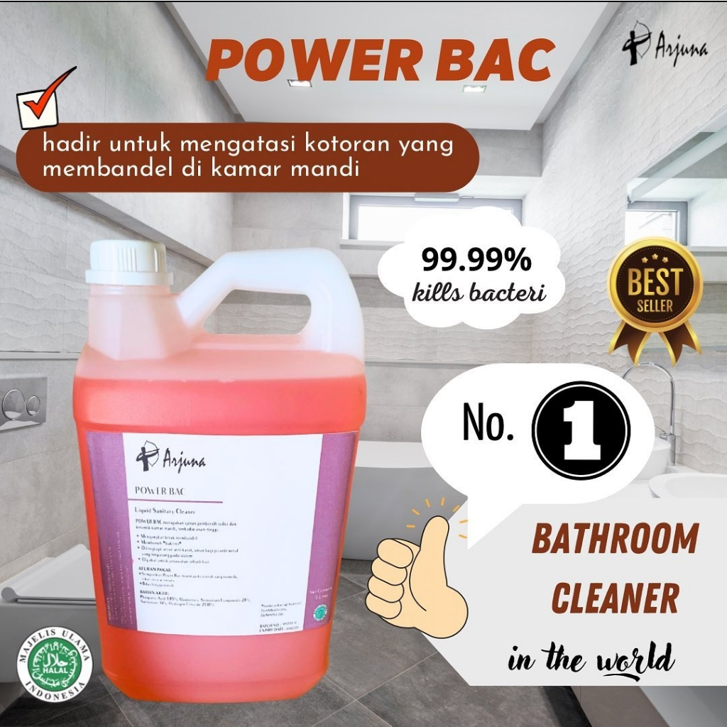 Jual POWER BAC PEMBERSIH KERAK KAMAR MANDI 5 LITER | Shopee Indonesia