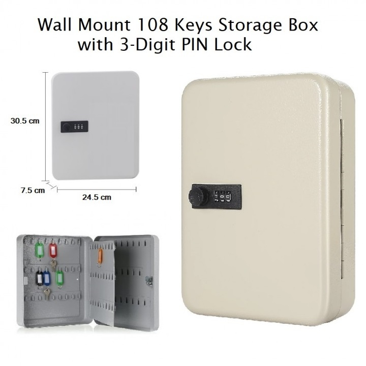 Jual Wall Mount Safe Cabinet Box Code Lock 48/108Keys - Kotak Tempat ...