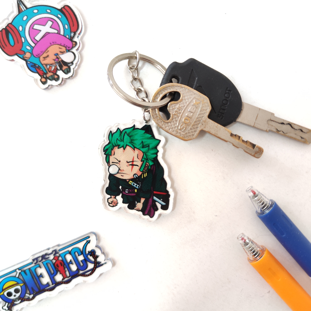 Jual FEELIO - Gantungan Kunci Acrylic 3mm Anime One Piece Luffy Zoro ...