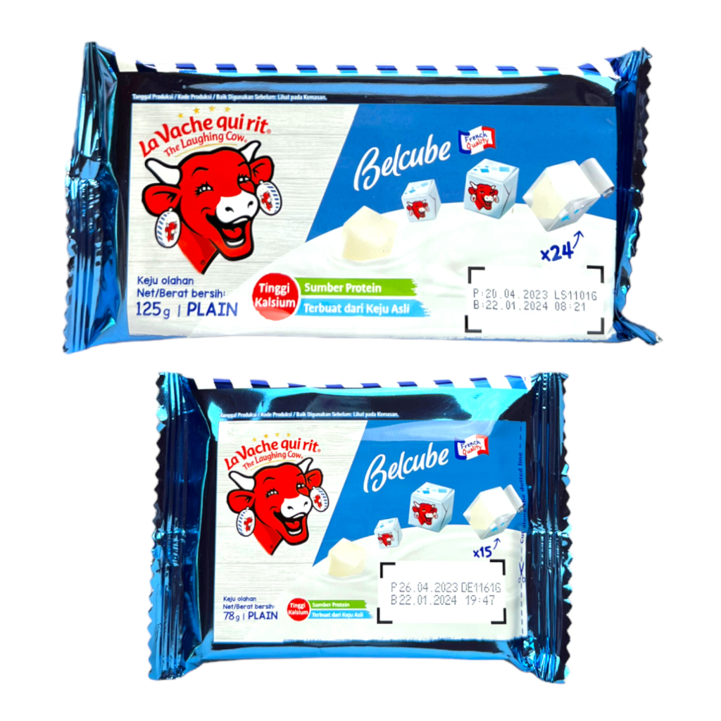 Jual Keju Belcube THE LAUGHING CAW 125gr dan 78gr Keju Mpasi Bayi