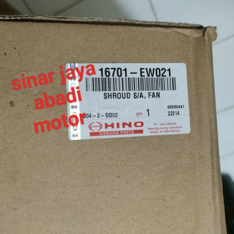 Jual SHROUD S/A FAN 16701-EW021 SEBENG RADIATOR ASLI TRUK HINO 500 NEW ...