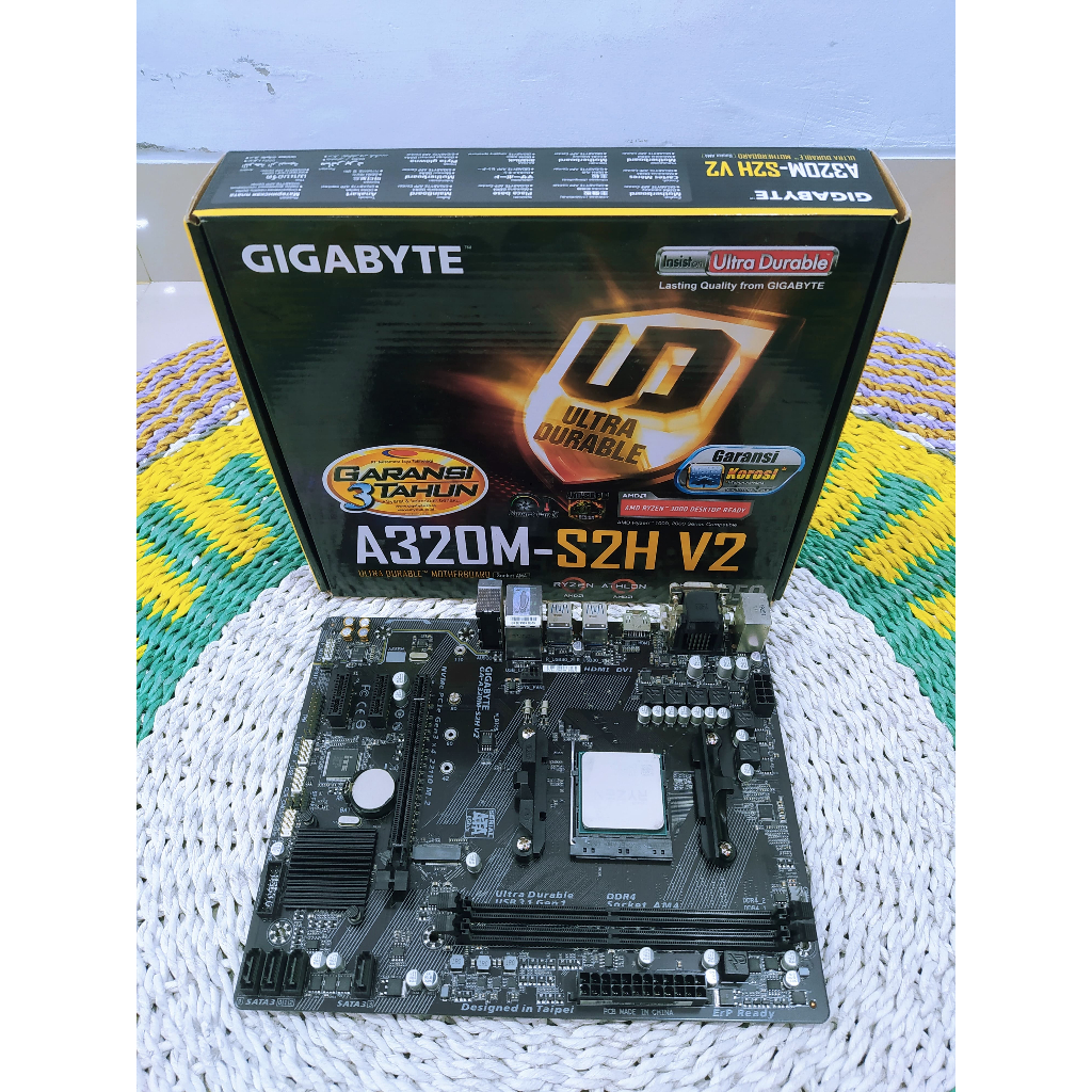 Jual Paket Mainboard Gigabyte A320MS2H & Processor AMD Athlon 200GE Shopee Indonesia