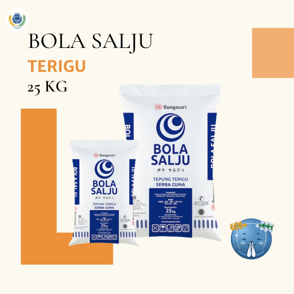 Jual Tepung Terigu Bungasari Bola Salju Biru 25 Kg Shopee Indonesia