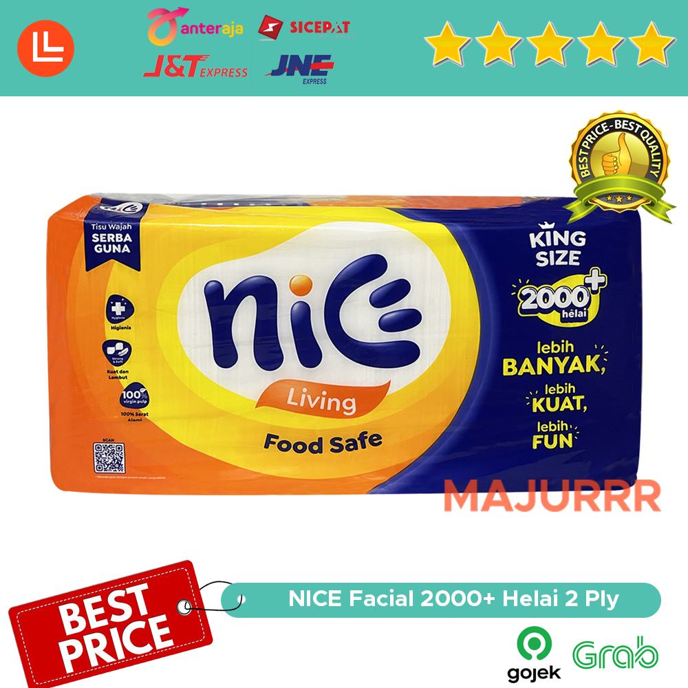 Jual Tissue Nice Living Tisu Wajah Isi 2000+ Helai / 1000 Gram / Tisu ...