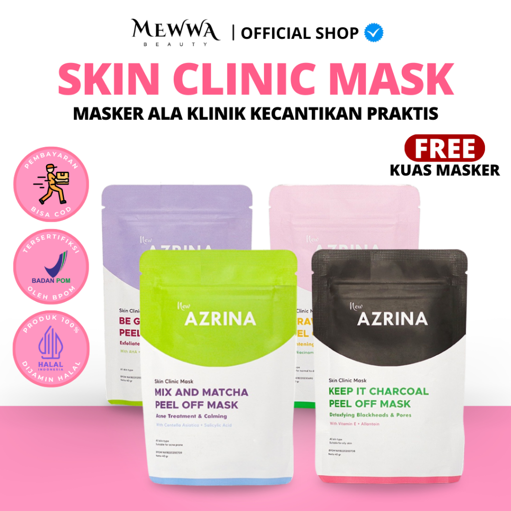 Jual [ Free Ongkir ] Azrina Skin Clinic Mask Keep It Charcoal Be