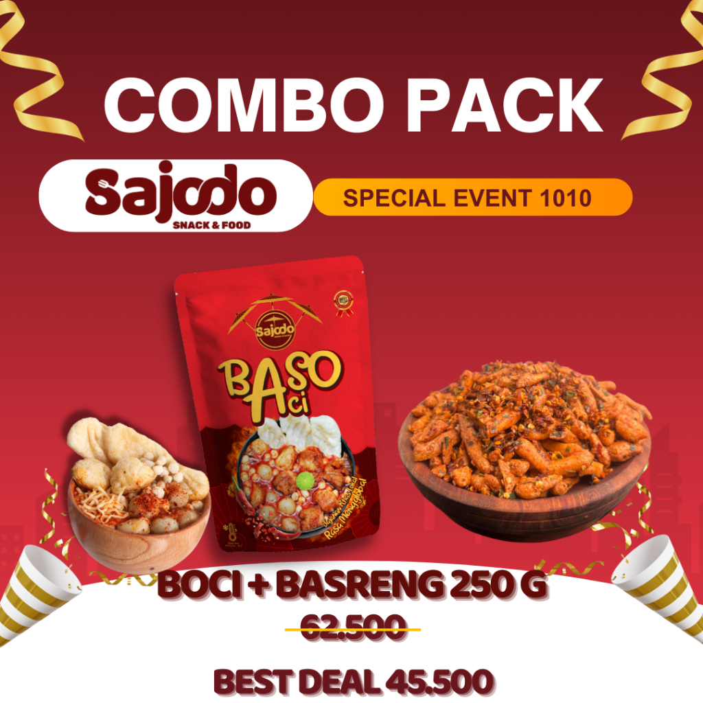 Jual Sajodo Combo Pack Baso Aci Basreng Usus 250 G Makanan Ringan