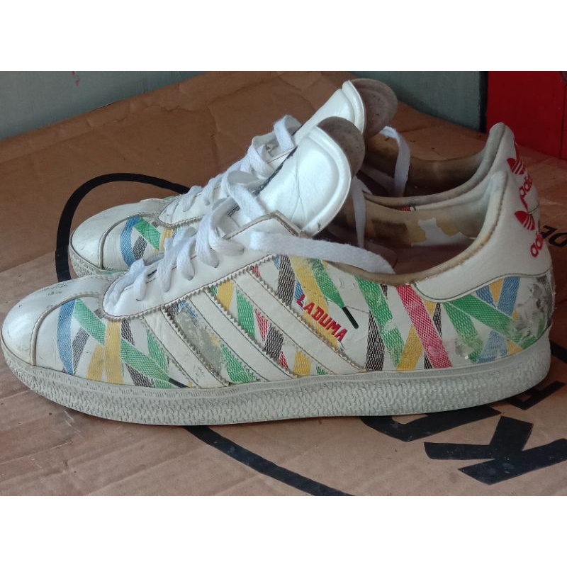 adidas gazelle silver green womens adidas Gazelle x LAFC - Linen/Gold Ochre/Dark Brown main image 1